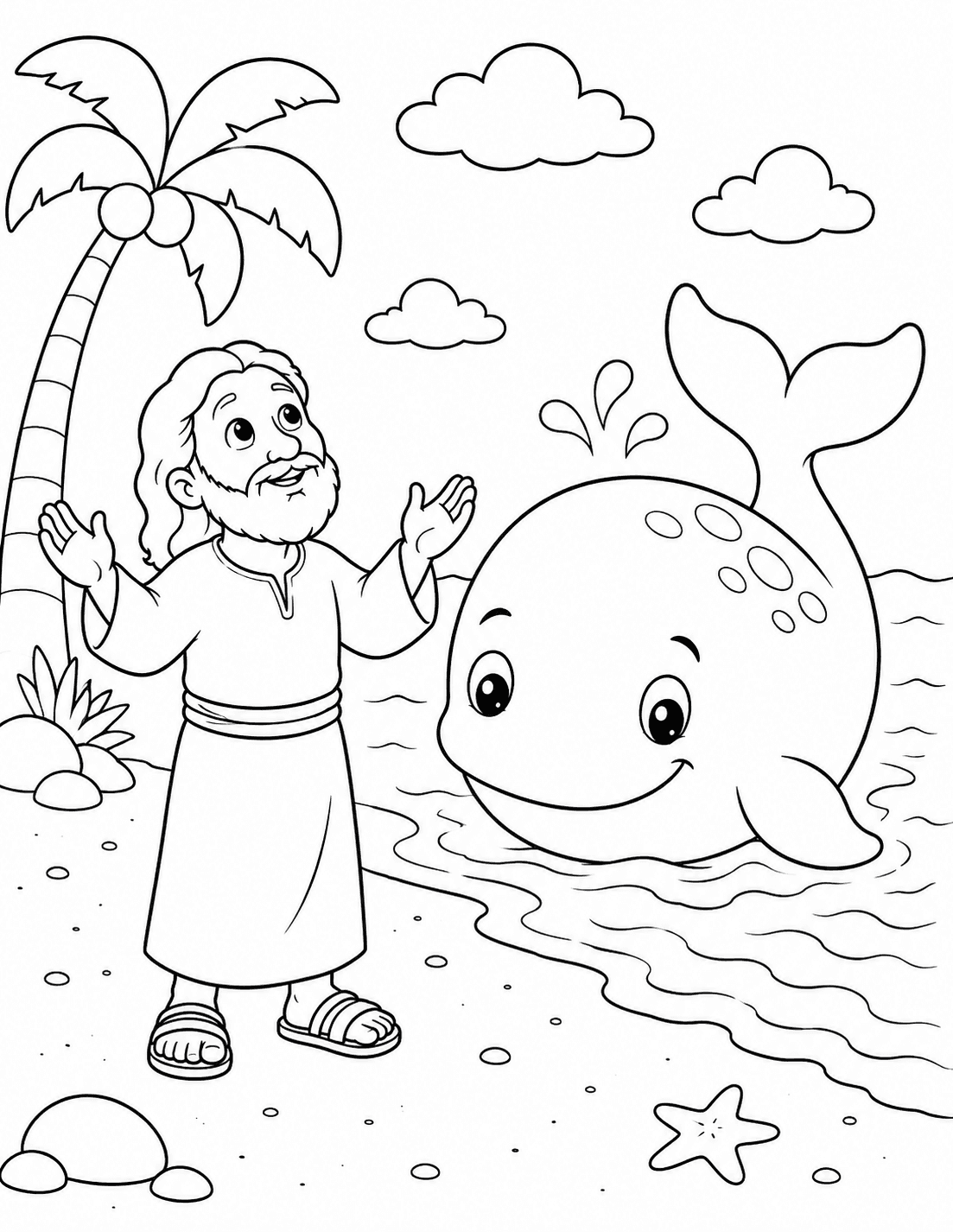 Jonás llega a la playa